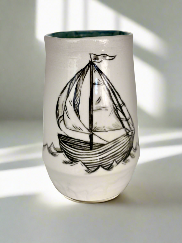 Sailing the High Seas Vase