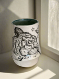 Sailor Tiger with Nautical Dreams Vase