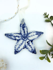 Indigo Sea Star Ornament