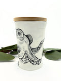 Lidded Octopus Jar/ Travel Mug