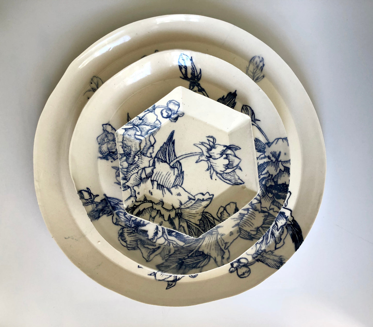 Nordic Blue Floral Plate